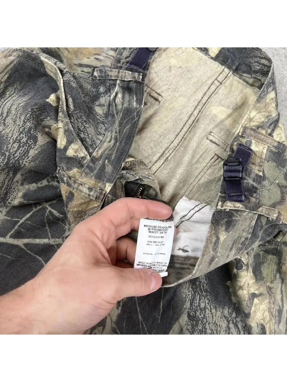 vintage redhead realtree relaxed baggy fit hunting cargo pants size 34 x 30